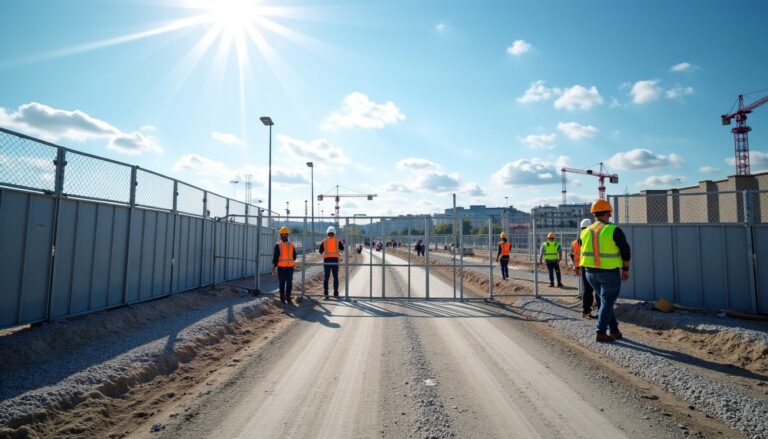 Sécurité prioritaire : guide complet pour bien sélectionner un portail provisoire de chantier