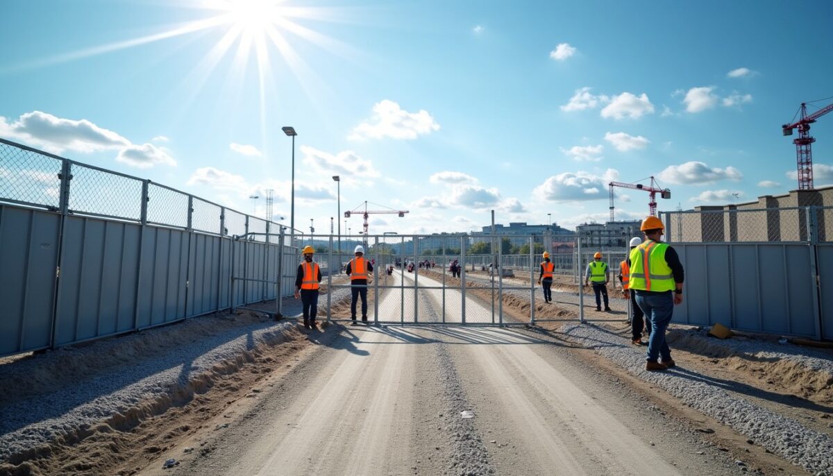 Sécurité prioritaire : guide complet pour bien sélectionner un portail provisoire de chantier