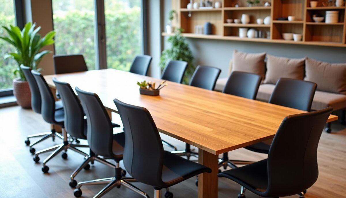 Table de réunion : comment choisir entre forme rectangulaire, ronde ou ovale ?